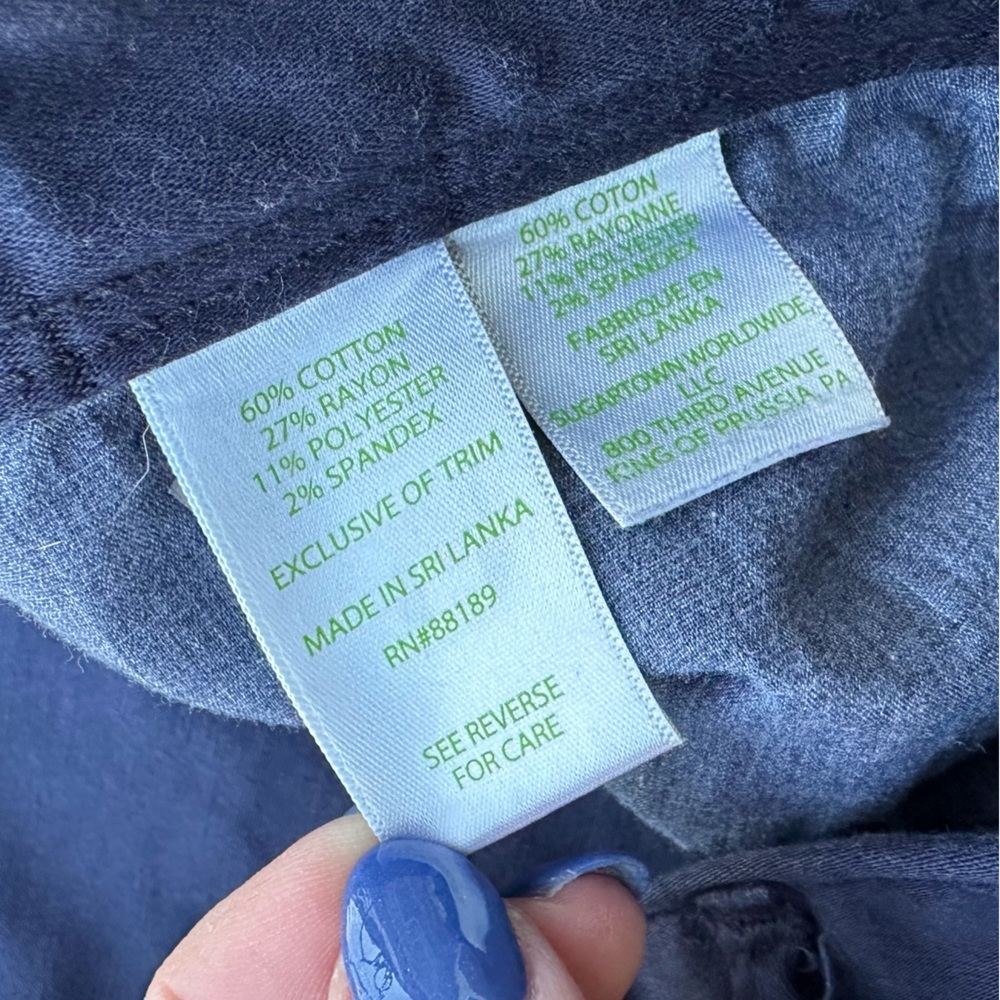 Lilly Pulitzer Worth Skinny Midnight Navy Pants, Size 8 - Picture 6 of 11